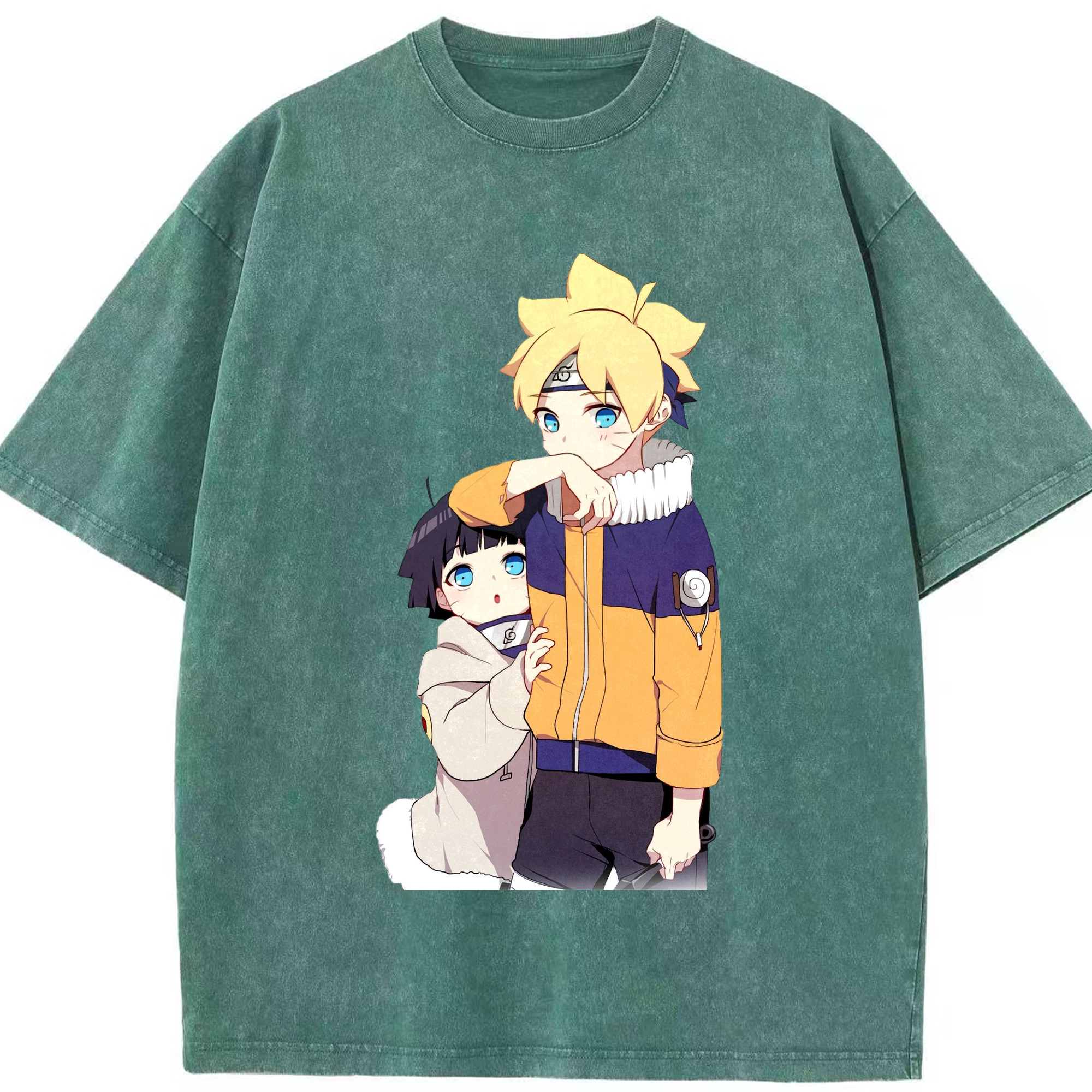 （画像用） NARUTO -ナルト- うずまき ボルト Uzumaki Boruto 綿100% ヴィンテージ風 半袖Tシャツ（フロントプリント）